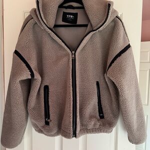 YPB Gray Teddy Jacket for Women